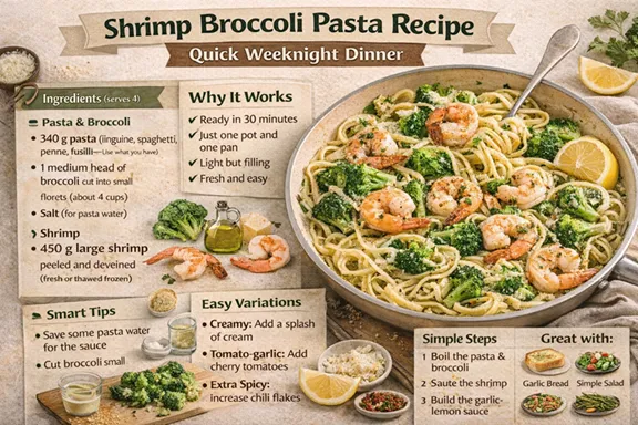 Shrimp Broccoli Pasta